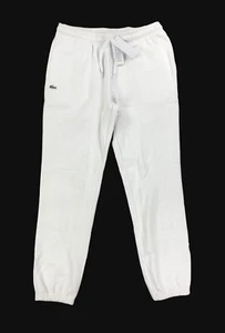 NEW Lacoste Sport UV Protection Fleece Mens Sweatpants White XH7611 - Picture 1 of 9