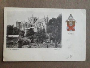 RIPON CATHEDRAL HERALDIC C1910 CW FAULKNER LONDON POSTKARTE - Bild 1 von 2