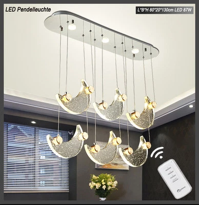 LED Pendelleuchte 1668 Kristall Fernbedienung warmweiß neutralweiß Hängelampe A+ - Bild 1 von 4