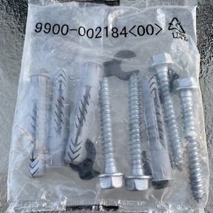 ONE PACK OF 4 Anchors With 2.5"x1/2"x5/16" Flanged Lag Bolts & Washers NIP - Picture 1 of 10