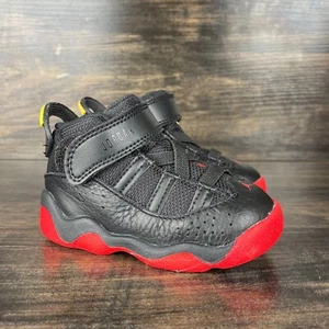 Nike Air Jordan 6 Rings Black/Red Sneaker kid's Size US 5C 323420-063 - Picture 1 of 10