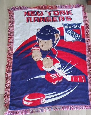 VINTAGE,NEW YORK RANGERS THROW,HOCKEY, 46-34, OFFICIAL NHL PRODUCT ,MADE IN USA Cover