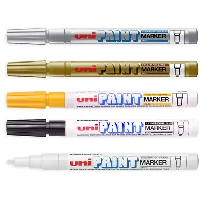 3 X Uni-Ball Paint Marker Stift Fein PX-21 - Von Farbe Oder Gemischte - Bild 1 von 2