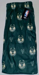 MILWAUKEE BUCKS MENS SLEEP LOUNGE PAJAMA PANTS M L XL NWT POLYESTER GREEN LOGOS - Picture 1 of 2