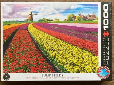 TULIP FIELDS  / Windmill  ~ Eurographics Jigsaw puzzle 1000 pieces *  NEW Sealed - Image 1 of 4