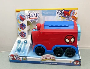 Marvel Spidey Web Spinning Hauler mit Web Darts Transforming Vehicle 6" - Bild 1 von 21