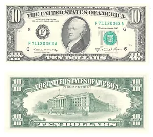 1981 A $10 Atlanta District Federal Reserve Note FR 2026-F Uncirculated #363 - Picture 1 of 1