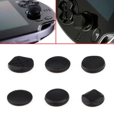 6pcs/Set Silicone Analog Thumb Stick Grips Cap Cover For PSV 1000 2000 PS Vita - Image 1 of 4