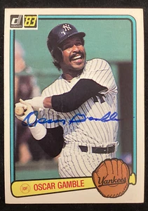 Oscar Gamble Signed 1983 Donruss #461 Baseball Card NY Yankees Autograph TPG - Picture 1 of 2
