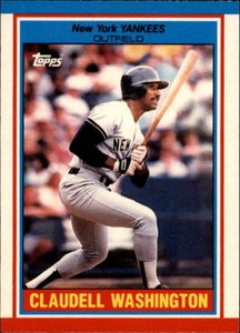 1989 Topps UK Minis Baseball Card #81 Claudell Washington
