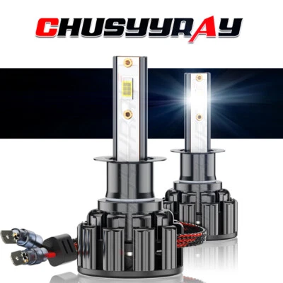 Kit de faros LED H1 bombillas haz alto bajo 10000K súper blanco 20000LM combo 2 piezas Foto 1 de 4