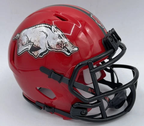 CUSTOM RIDDELL SPEED MINI FOOTBALL HELMET - ARKANSAS RAZORBACKS Cover