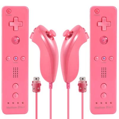2 in 1 Built-in Motion Plus Wii Remote Nunchuck Controller for Wii Wii U Console - Image 1 of 4