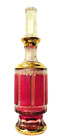 Franz Heide Jugendstil Antike Venezia Gold-Rot Glas Karaffe Vase 33CM um 1920