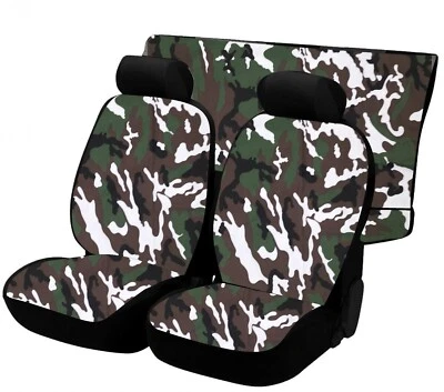 set completo coprisedili auto panda 750 cotone mimetico 100% made in ita - Immagine 1 di 4