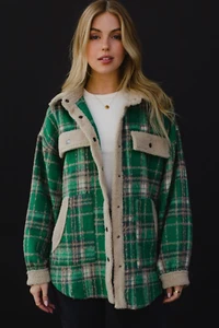 Panache Westport Plaid Cozy Jacket - Large - NEW - Picture 1 of 4