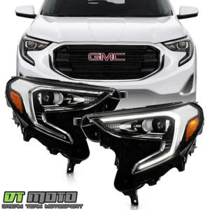For 2018-2021 GMC Terrain HID/Xenon LED DRL Projector Headlights Headlamps Pair - Picture 1 of 9
