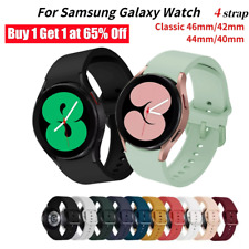 For Samsung Galaxy Watch 4 44mm 40mm Classic 42mm 46mm Sport Silicone Strap Band
