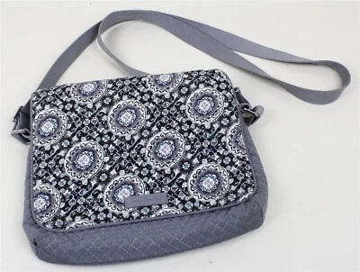 VERA BRADLEY Crossbody Messenger Bag Charcoal Medal Gray PURSE HANDBAG - Image 1 of 4