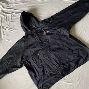 Harriton Windbreaker Jacket Mens L Nylon Lightweight Unlined Full Zip Black 4XL - Picture 1 of 10