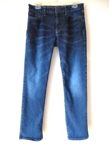 American Eagle Jeans 31x32 Extreme Flex Slim Straight Dark Wash Faded Whiskering - Picture 1 of 17