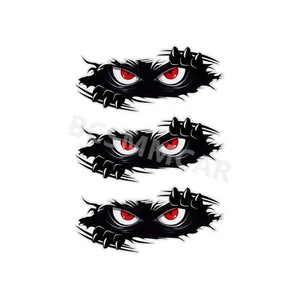 3Pcs Black Peeking Monster Angry Eyes Car Stickers Vinyl Bumper Decal Waterproof - Foto 1 di 11