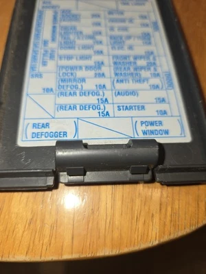 1999 Isuzu Amigo Interior Fuse Cover OEM - Image 1 of 3