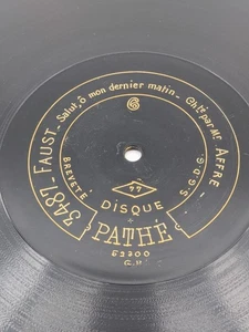 Salut, o Mon Dernier Matin FAUST MR. AFFRE 12" PATHE 90 RPM PATHE BREVETE VG+ 78 - Picture 1 of 3