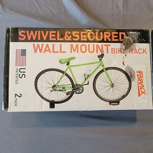 Wall Mount Bike Rack, Torack, 2-Pack, Swivel & Secure, New In Box - Picture 1 of 3