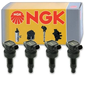 4 pc NGK Ignition Coils for 2012-2019 Hyundai Accent 1.6L L4 Spark Plug Wire zg - Picture 1 of 5