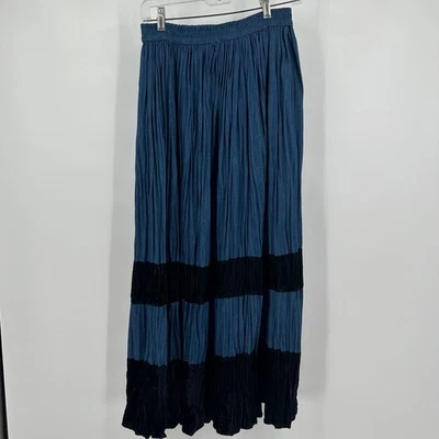 Maxi Falda St Johns Bay Para Mujer Cottagecore Denim Terciopelo En Niveles Talla M Boho Western Foto 1 de 4