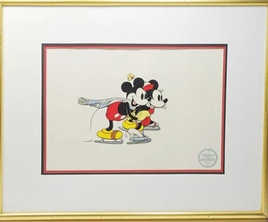 1935 Walt Disney Mickey and Minnie “On Ice” Limited Edition Serigraph Cel Art - Picture 1 of 6