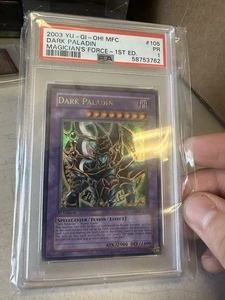 YUGIOH TCG GRADED DARK PALADIN MFC-105 1ST EDITION PSA 1 - Picture 1 of 2
