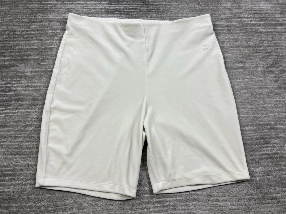 Pantalones Cortos Juicy Couture Mujer XXL Crema Terciopelo Sensación Tirar de Cintura Elástica Foto 1 de 4