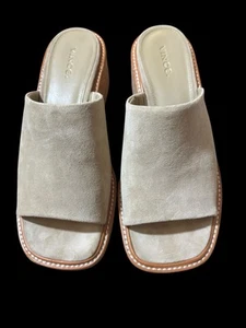 Sandali in sughero scamosciato Vince Maddy-B. Donna US 7 Beige - Foto 1 di 8