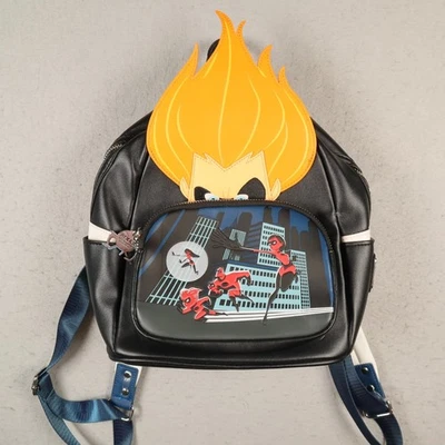 Mini Mochila Loungefly Disney Pixar Los Increíbles Villanos Escena Síndrome Nueva con Etiquetas Foto 1 de 4