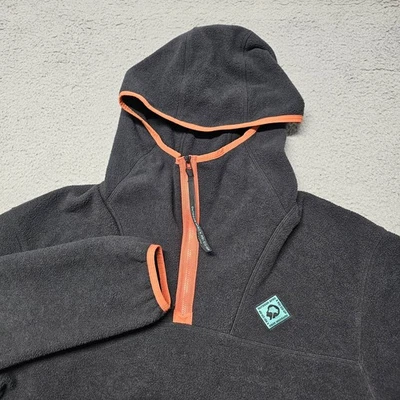 Outdoor Afro x REI Co-op 1/4 Zip Jacket Mens Small Black Fleece Hoodie Pullover - Image 1 of 4
