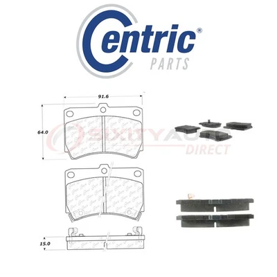 Centric Semi Metallic Brake Pads w Shim for 1990-1995 Mazda 323 1.6L 1.8L L4 vh - Imagem 1 de 4