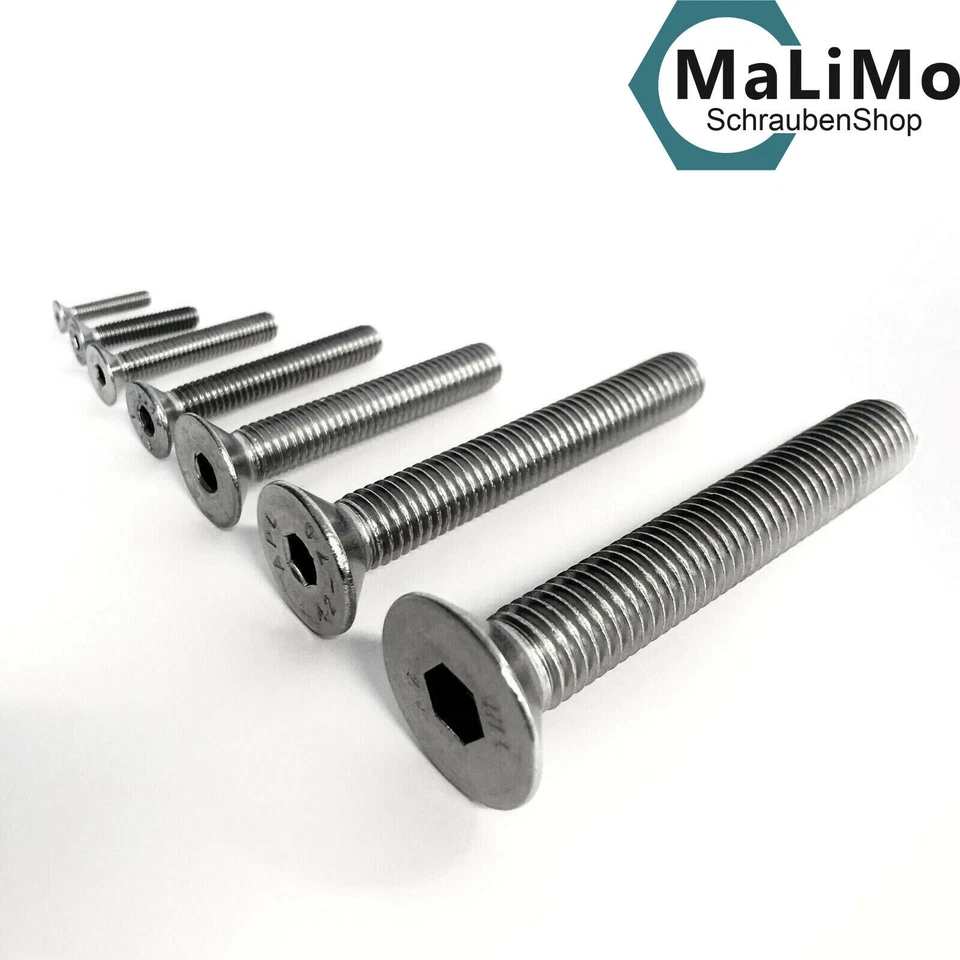 Senkkopfschrauben DIN 7991 M3-M12 Edelstahl A2 V2A VA Senkkopf Innensechskant - Bild 1 von 1