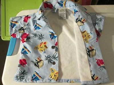 OP Sport Baby Boy's Hawaiian Print Short Sleeve Towel Swim Shirt 12M - Image 1 of 3