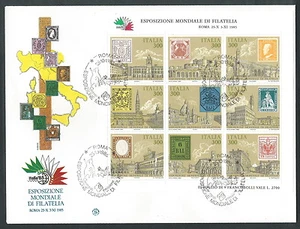 1985 ITALIEN FDC FILAGRANO BLATT ALTE STAATEN KEIN STEMPEL ANKUNFT - BF - Bild 1 von 1