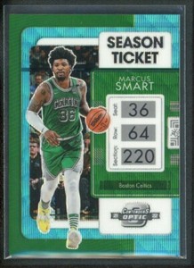 2021-22 MARCUS SMART 37/45 PANINI CONTENDERS OPTIC WAVE BLUE SEASON TICKET