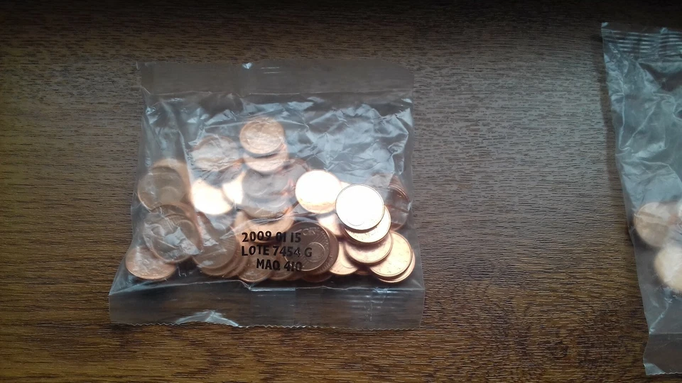 portugal 2009 sachet de 50 pièces de 1 cent - Photo 1/1
