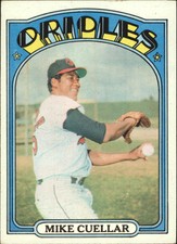 1972 Topps Baltimore Orioles Baseball Card #70 Mike Cuellar - EX-MT