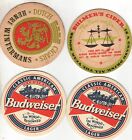 Coasters Bar Cardboard Dutch Cigars Budweiser Bullmers Cider lot 4 Vintage