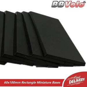 60x100mm 100x60 rechteckige Modellbasen Warhammer Die alte Welt AoS Spiele Workshop - Bild 1 von 8
