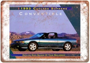 1993 Oldsmobile Cutlass Supreme  Vintage Ad Retro Look Metal Sign A5338 - Picture 1 of 1