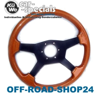 raid EDELHOLZ - HOLZLENKRAD Mahagoni natur Typ: 4D "ABE" - 522.1 - Bild 1 von 2