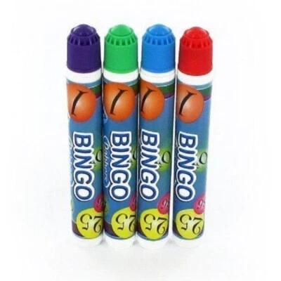 4PK Bingo Dabbers Markers Multi-Colour Pens Game Fun Party Activities Tickets - Image 1 of 2