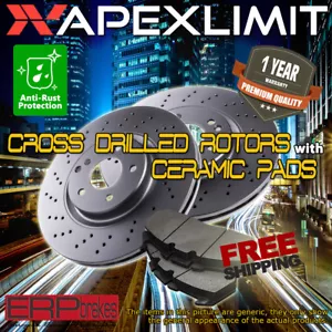 Front Cross Drilled Rotors and Ceramic Pads for 2007-2012 Mercedes Benz GL450 - Foto 1 di 1
